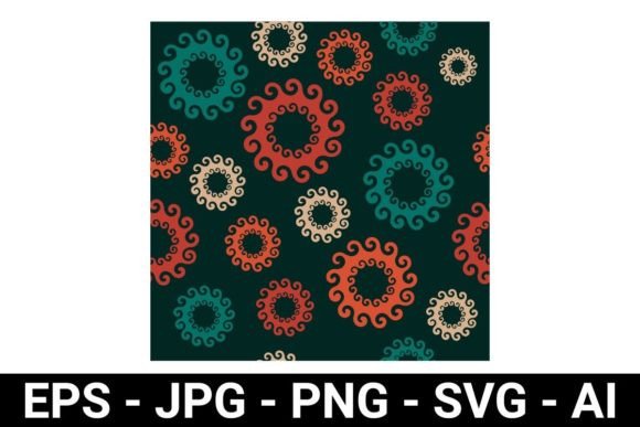Colorful Abstract Circle Seamless Pattern