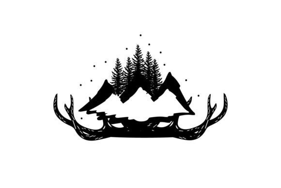 Deer Antlers Floral SVG
