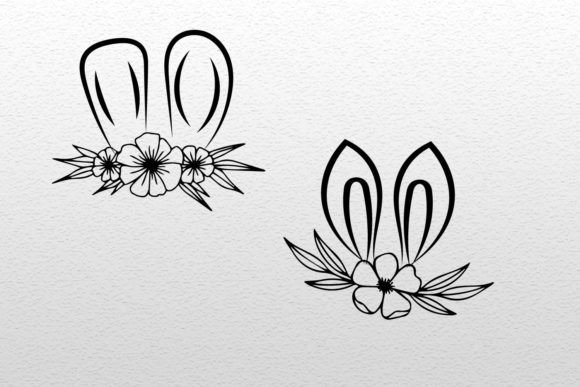 Easter Ear Floral SVG Bundle
