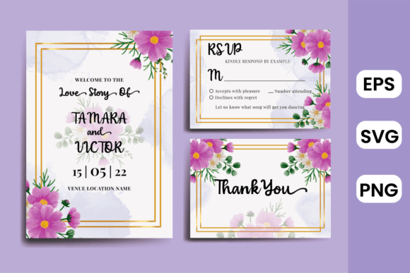 Engagement Wedding Invitation Cosmos