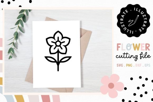 Floral SVG Cut File: Flower Line Art SVG