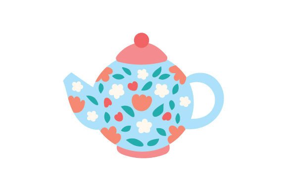 Floral Teapot with Spring Flowers