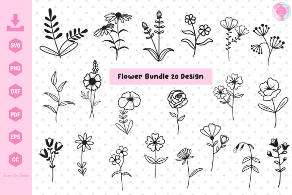 Flower Bundle: A Hand-Drawn Wildflower Design That Feels Like Spring in Stitch