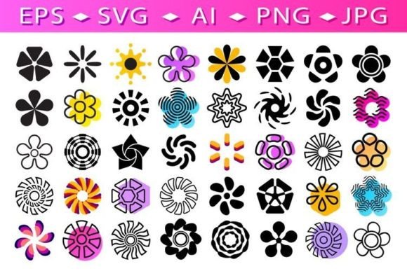 Flower Icon Collections: Clean, Modern Florals for Real Embroidery