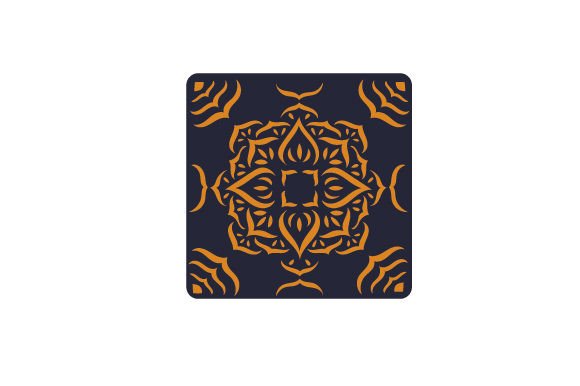 Rectangular Frame - Floral Mandala