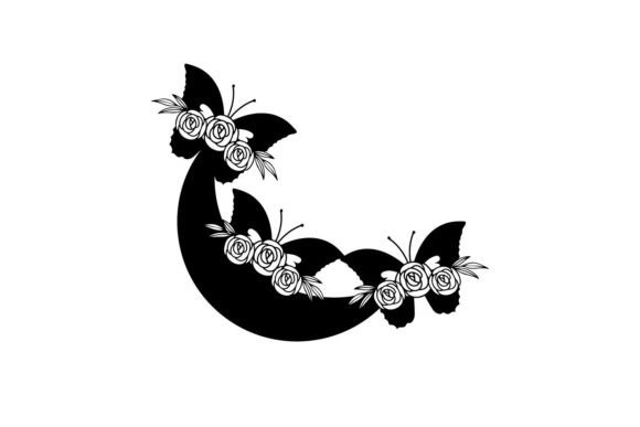 Rose Butterfly Floral SVG
