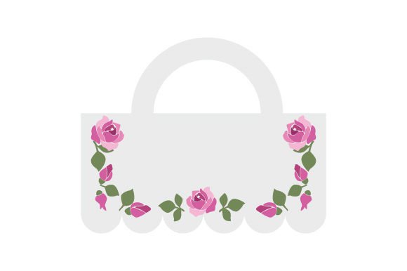 Treat Bag Topper: Floral Borders, Shabby Chic