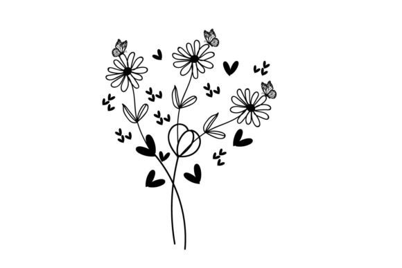 Wildflower Border Floral, SVG Floral